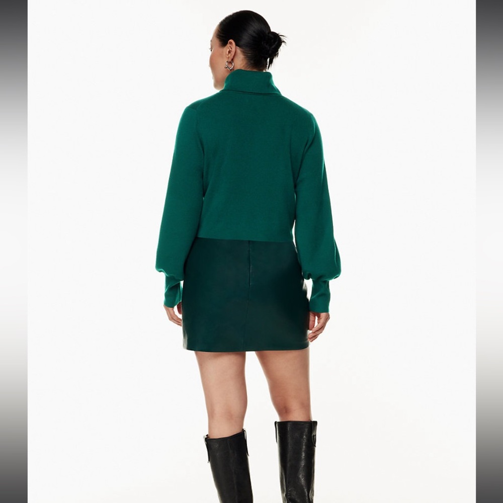 ❗️SOLD❗️Wilfred Green Long Sleeve Crop Turtleneck Rebecca  Sweater Size M - Picture 3 of 9
